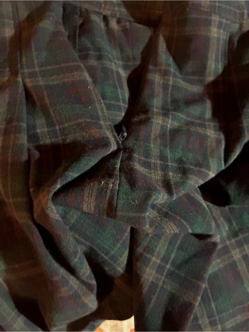 American Eagle Plaid Pleated Mini Skirt Green Navy Blue Size 4 - Picture 6 of 8